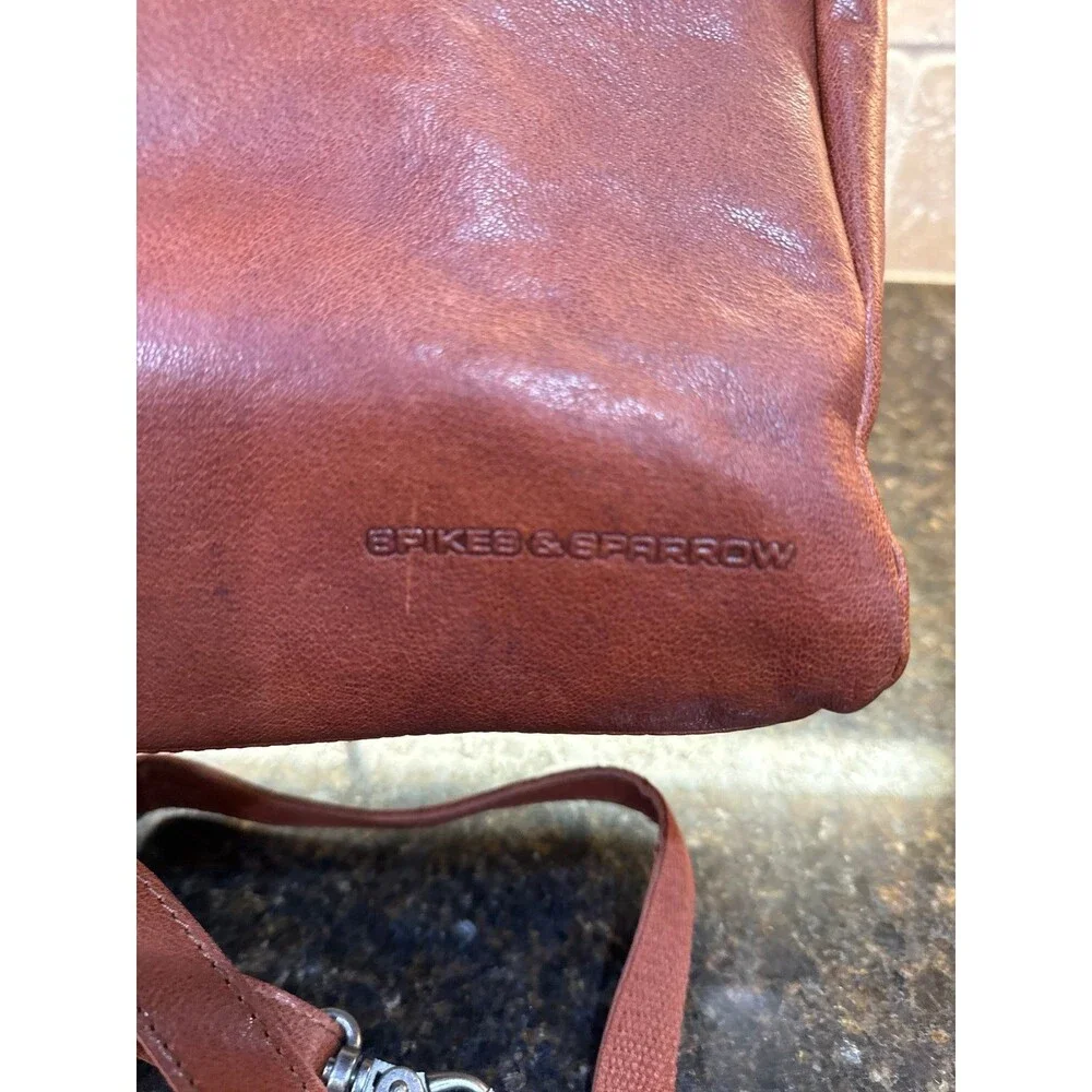 >>FIRM PRICE<< Vintage Spikes & Sparrow Brown Leather Laptop Bag EUC